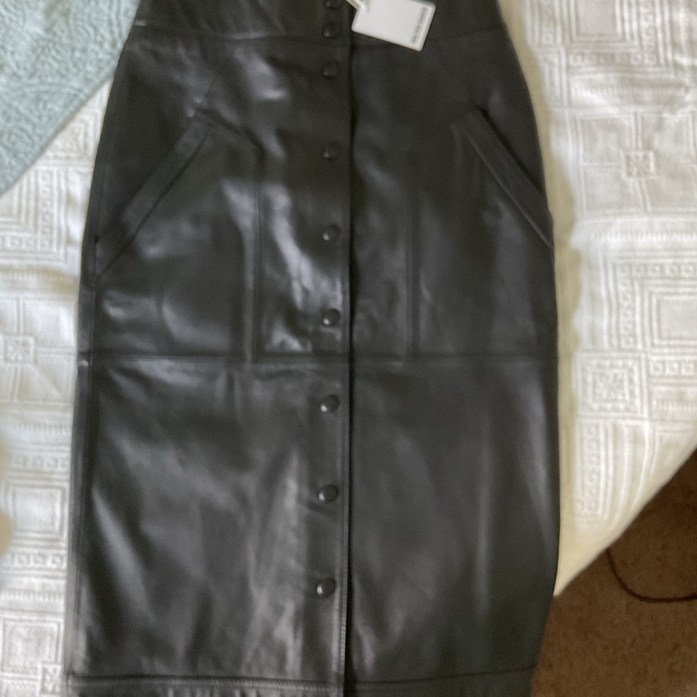 Walter Baker Runway skirt Chic Black Button-Down Skirt